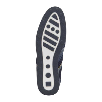 Navy - Pack Shot - Hugo Boss Mens Stiven Leather Lace Up Trainers