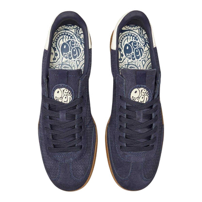 Navy - Back - Pretty Green Mens Ramblas Suede Trainers