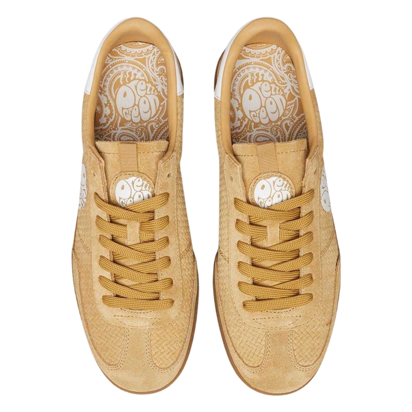 Sand - Back - Pretty Green Mens Ramblas Suede Trainers