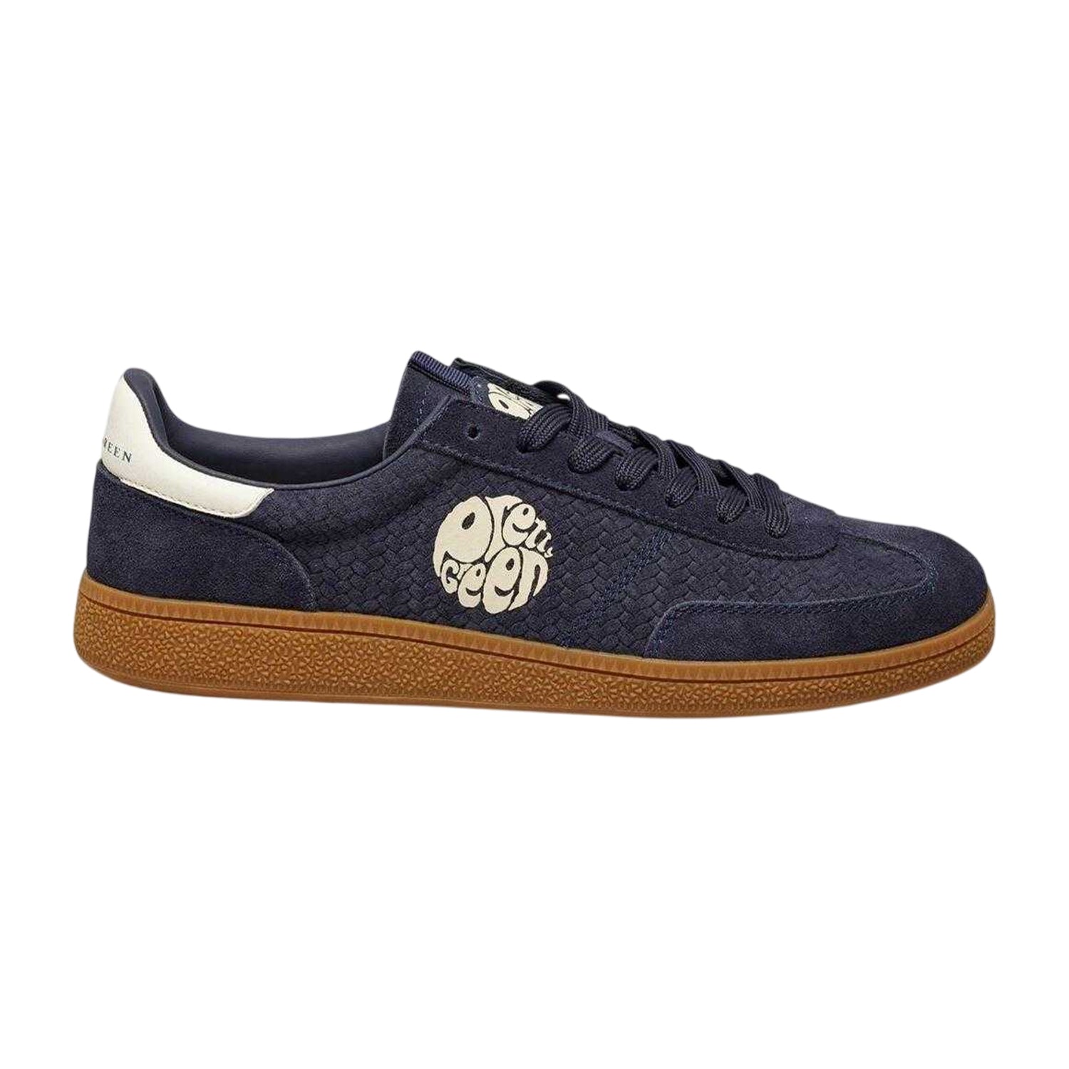 Navy - Front - Pretty Green Mens Ramblas Suede Trainers