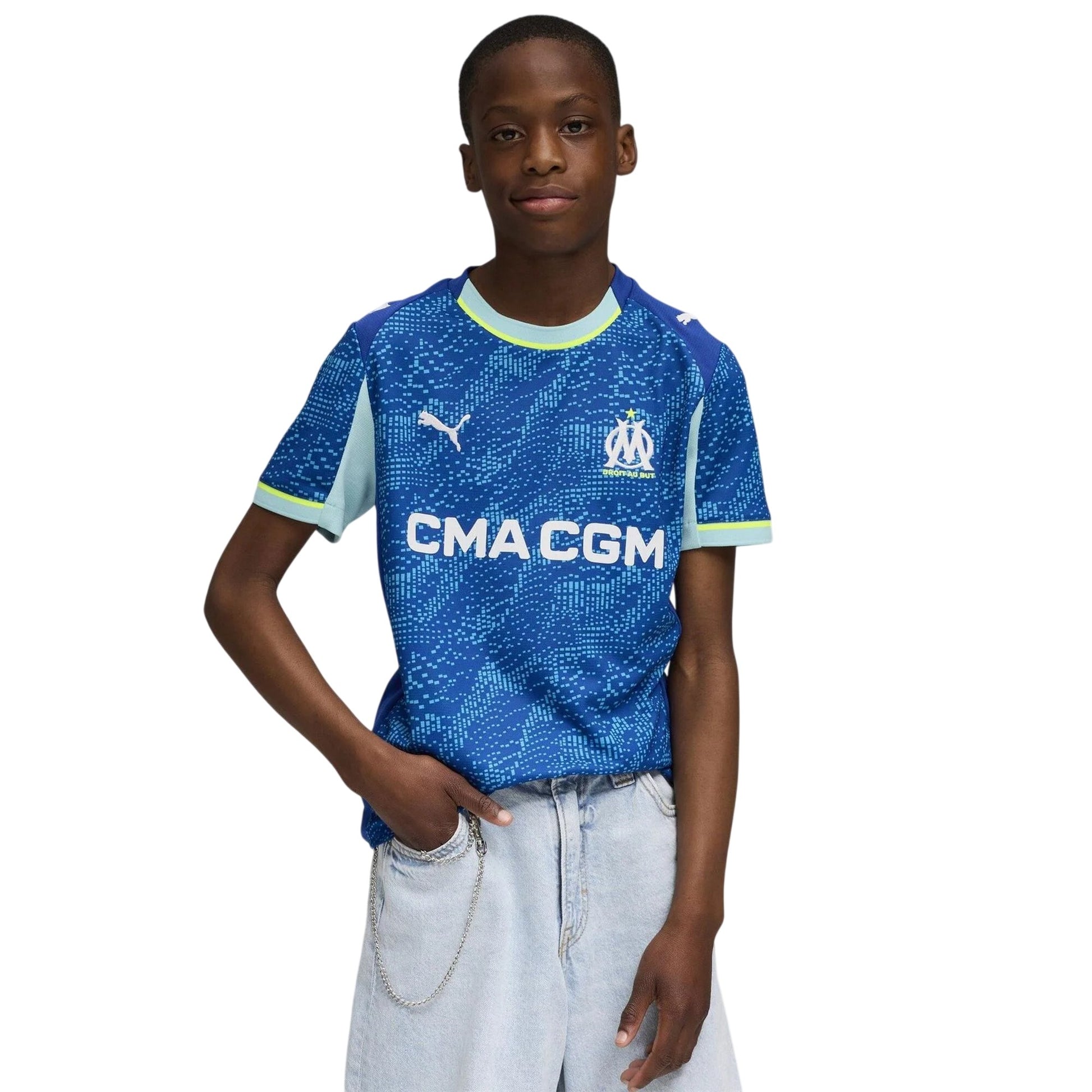 Blue - Lifestyle - Puma Childrens-Kids 2025-2026 Olympique De Marseille FC Third Jersey