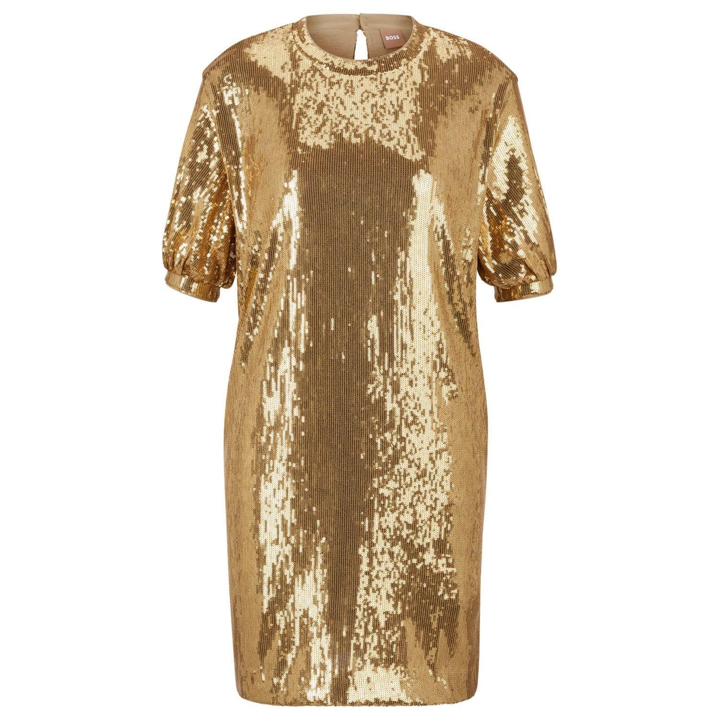 Gold - Front - Boss Womens-Ladies Sequins Dress