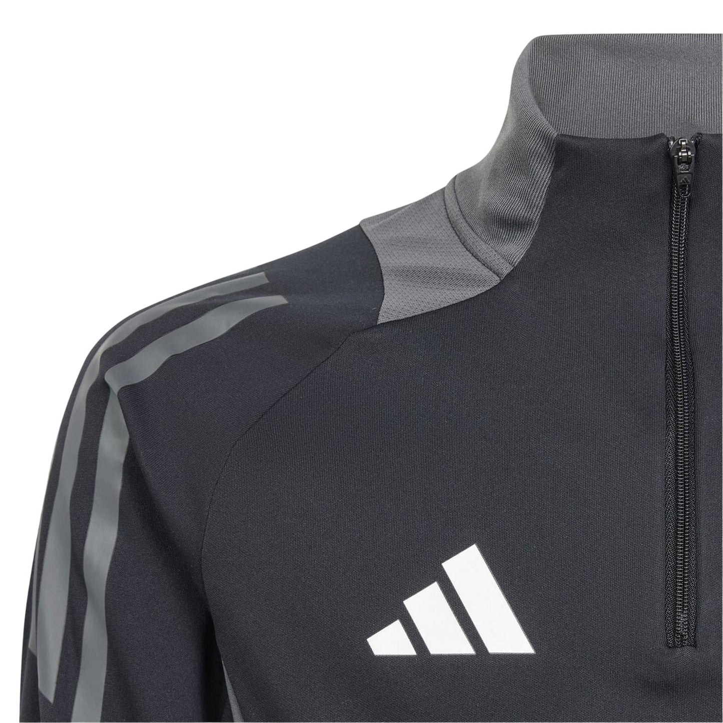 Black-Dark Grey - Side - Adidas Childrens-Kids Tiro 24 Competition 3 Stripes Training Top