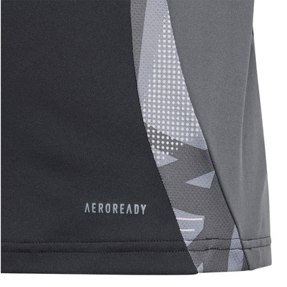 Black-Dark Grey - Lifestyle - Adidas Childrens-Kids Tiro 24 Competition 3 Stripes Training Top