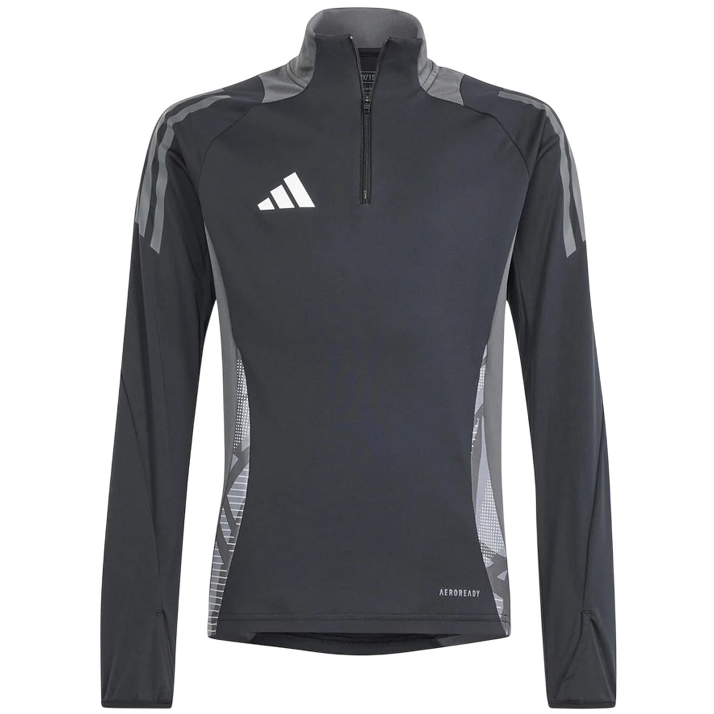 Black-Dark Grey - Front - Adidas Childrens-Kids Tiro 24 Competition 3 Stripes Training Top