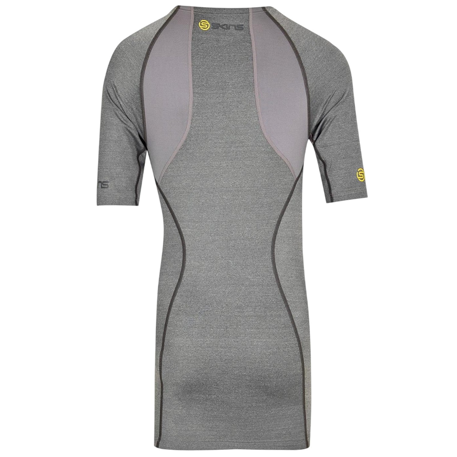 Grey - Back - Skins Mens A200 Short-Sleeved Top