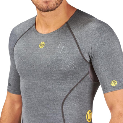 Grey - Side - Skins Mens A200 Short-Sleeved Top