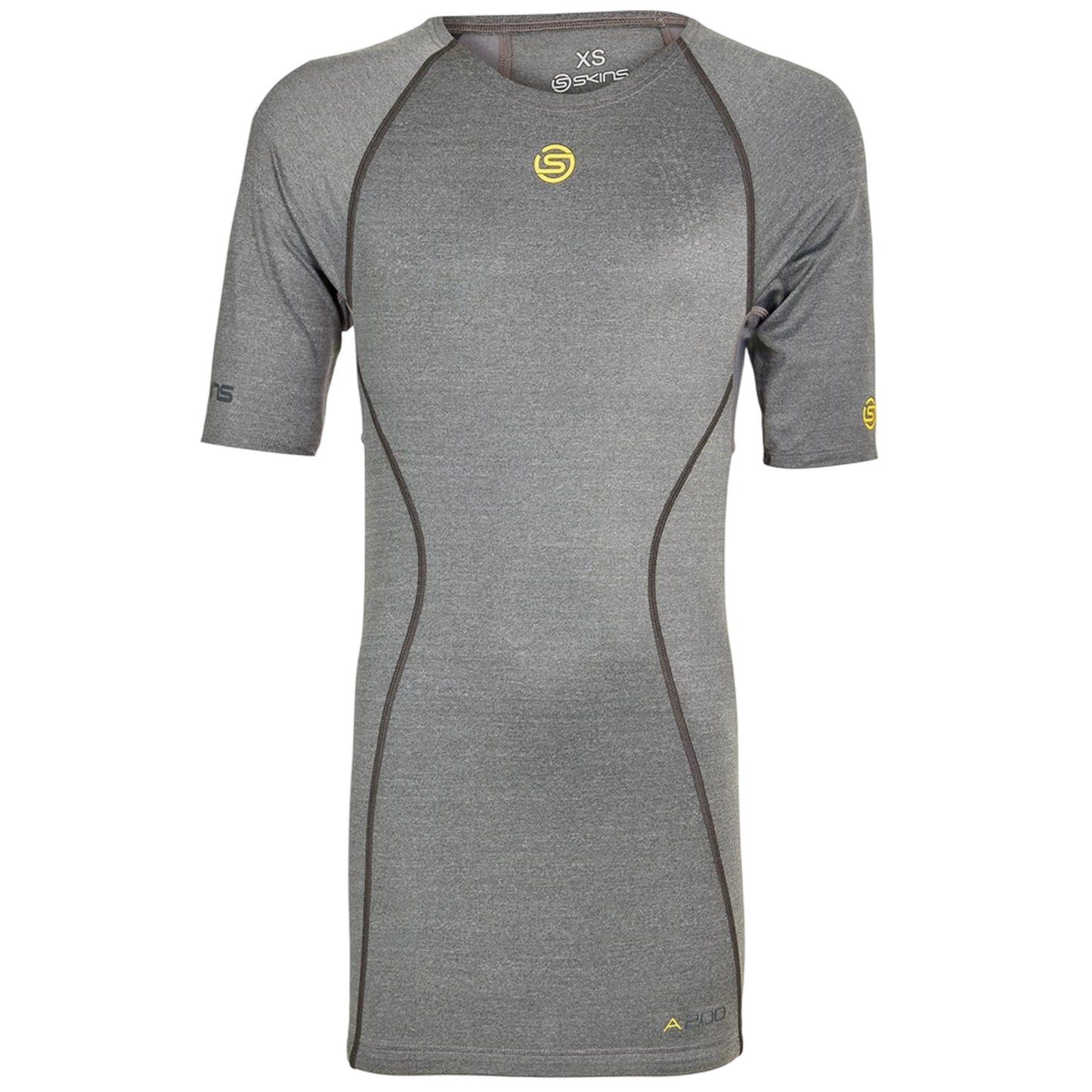 Grey - Front - Skins Mens A200 Short-Sleeved Top
