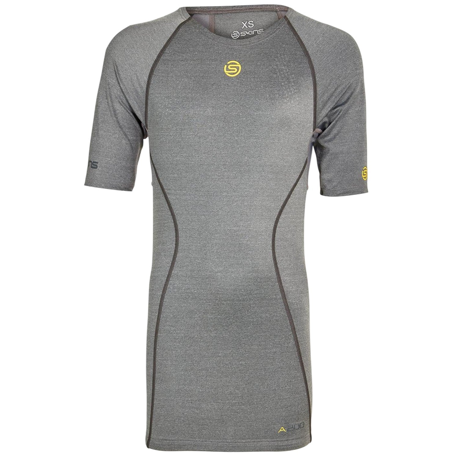 Grey - Front - Skins Mens A200 Short-Sleeved Top