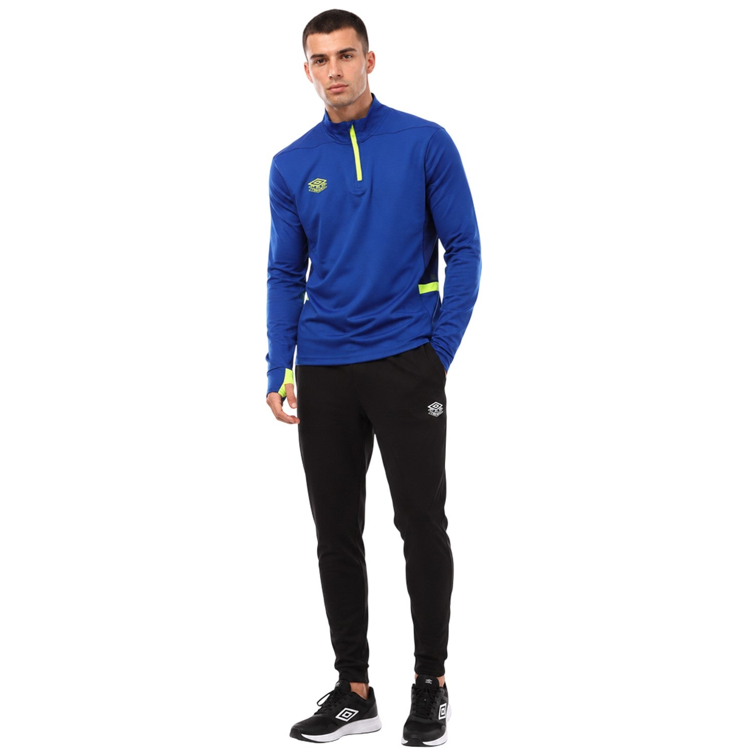 Blue-Yellow - Lifestyle - Umbro Mens Premier Training Midlayer