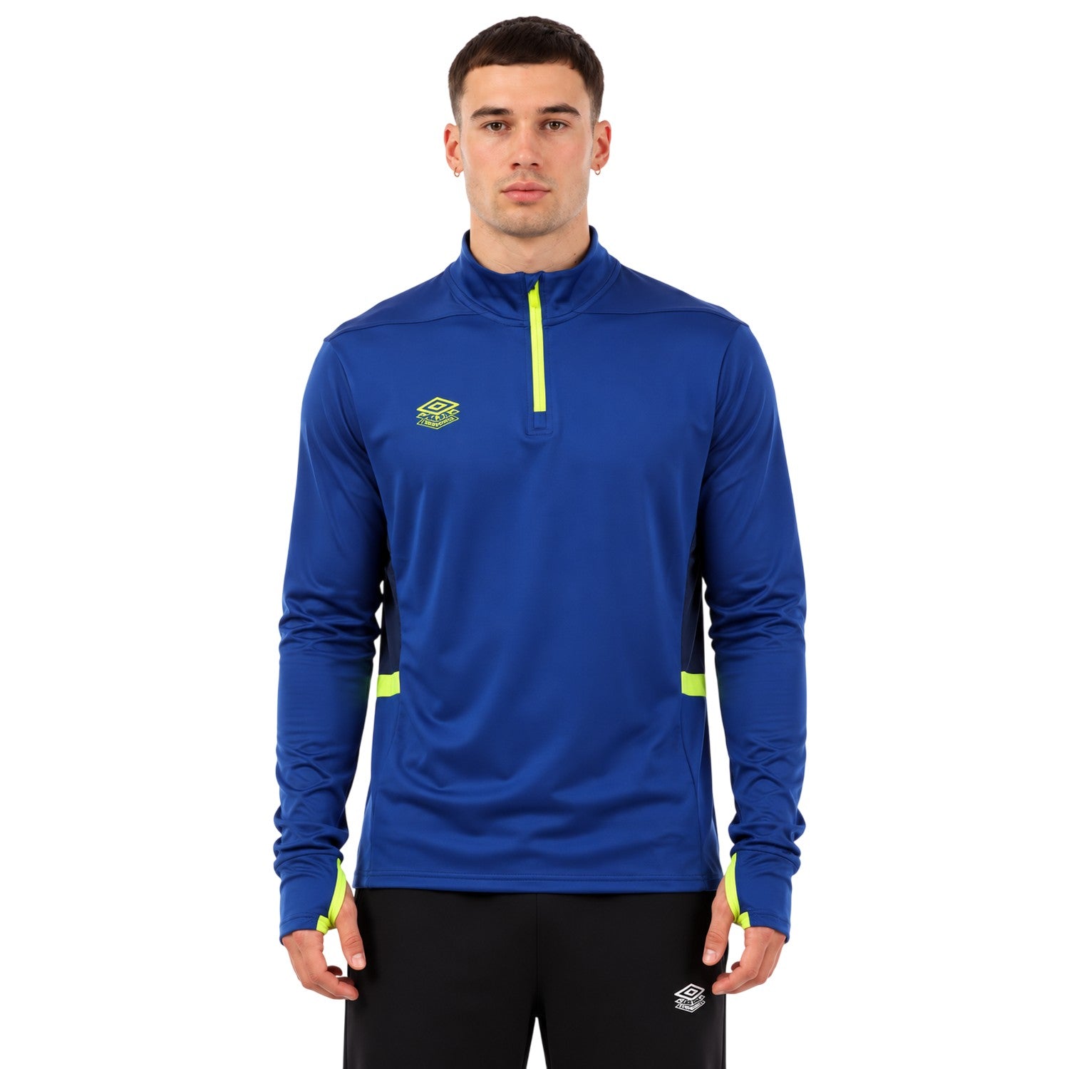 Blue-Yellow - Front - Umbro Mens Premier Training Midlayer