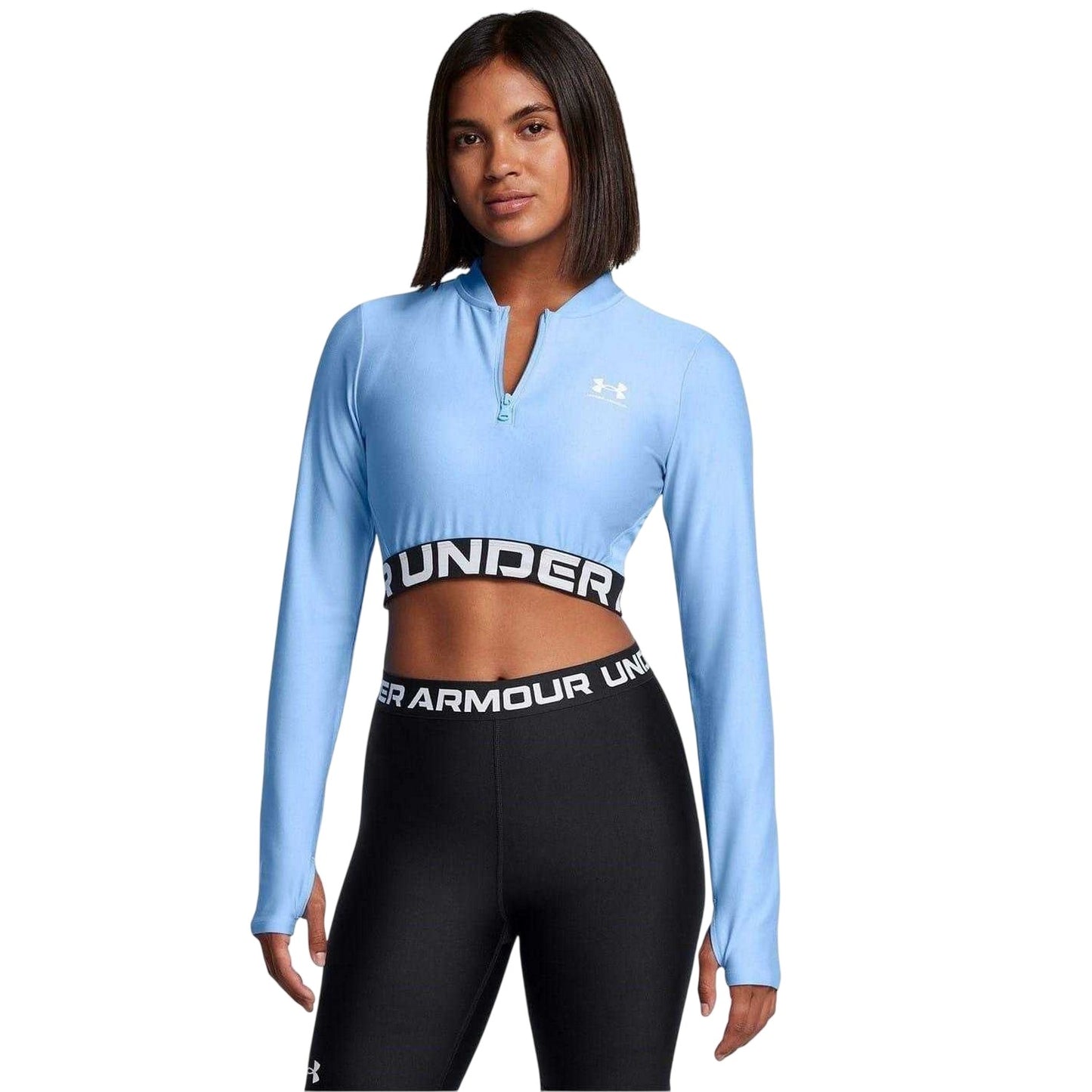 Blue - Pack Shot - Under Armour Womens-Ladies HeatGear Top