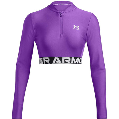 Purple - Front - Under Armour Womens-Ladies HeatGear Top