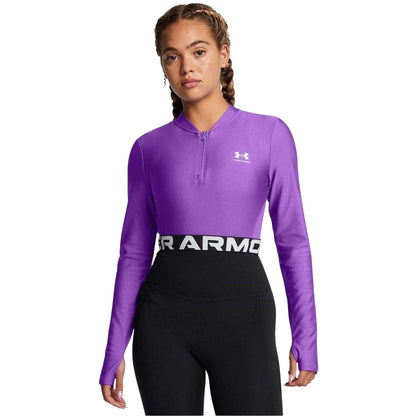Purple - Pack Shot - Under Armour Womens-Ladies HeatGear Top