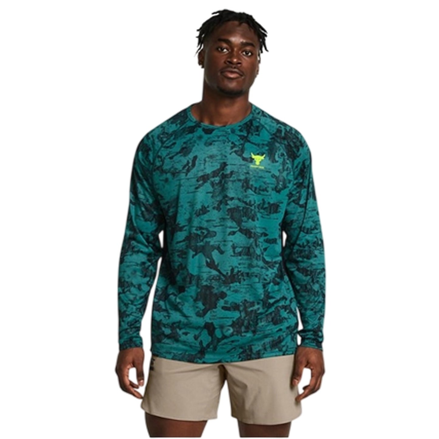 Green-Black - Side - Under Armour Mens Project Rock Iso-Chill Top