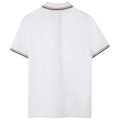 White - Back - Boss Mens Pique Polo Shirt
