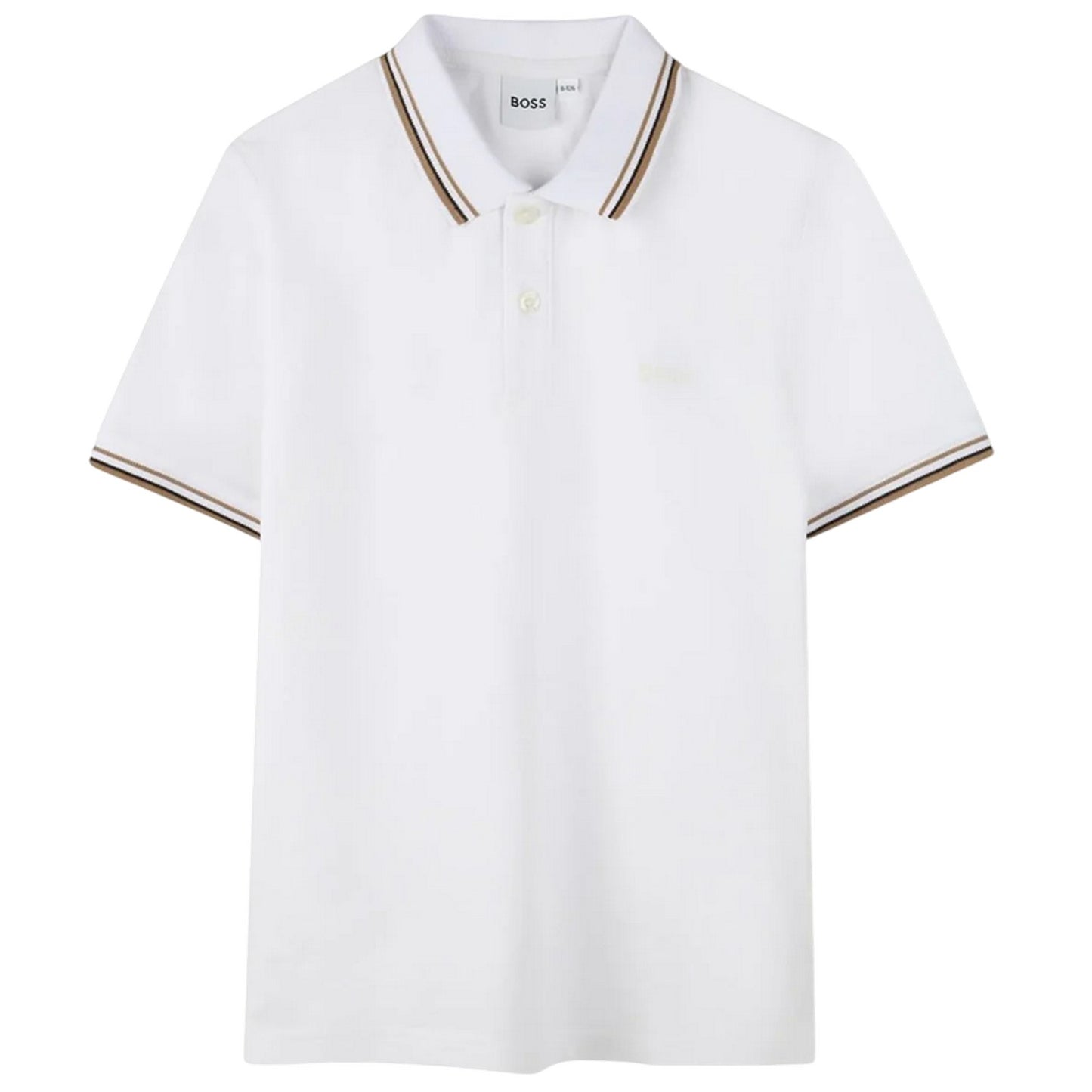 White - Front - Boss Mens Pique Polo Shirt