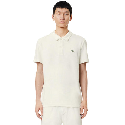 White - Pack Shot - Lacoste Mens Embroidered Logo Polo Shirt
