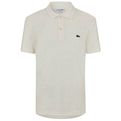 White - Front - Lacoste Mens Embroidered Logo Polo Shirt