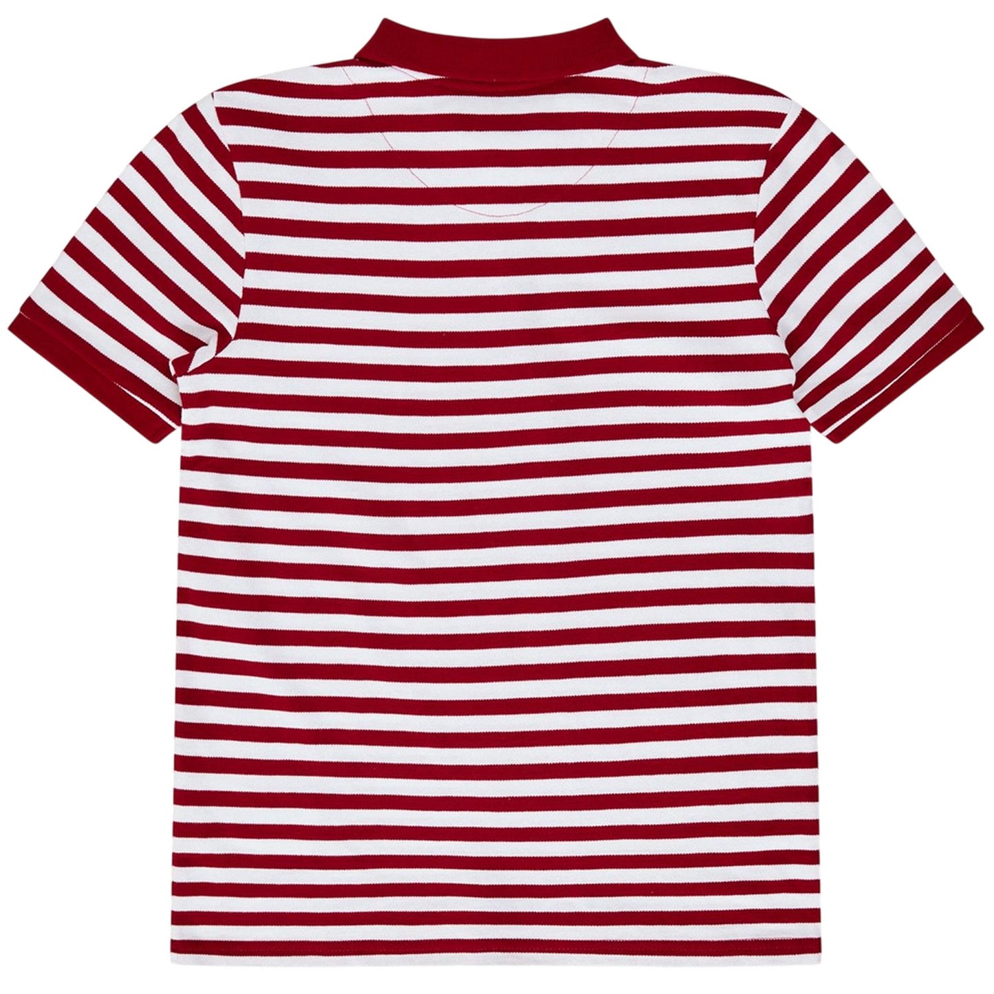 Red - Back - Farah Childrens-Kids Striped Yarn Dyed Polo Shirt