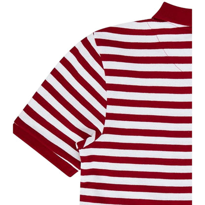 Red - Lifestyle - Farah Childrens-Kids Striped Yarn Dyed Polo Shirt