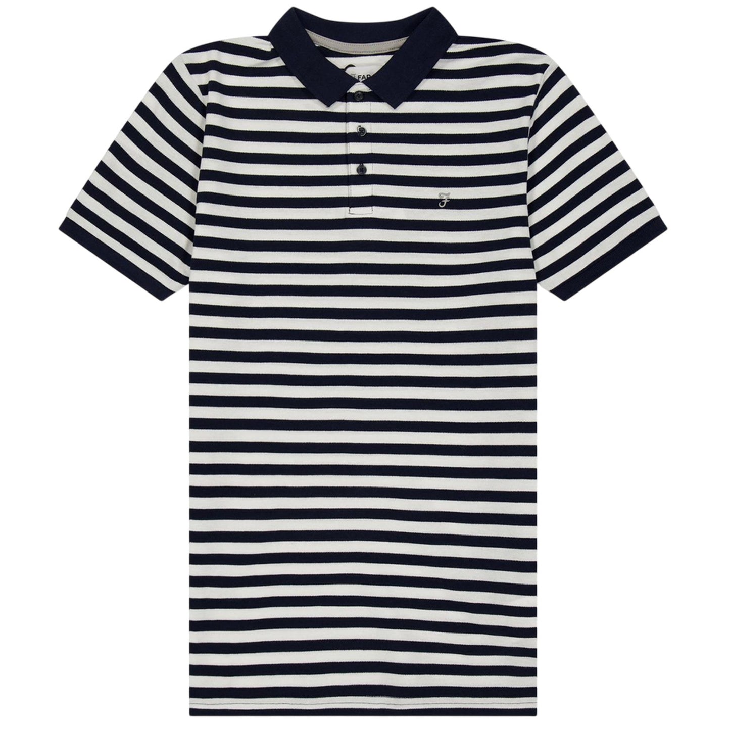 Black - Front - Farah Childrens-Kids Striped Yarn Dyed Polo Shirt
