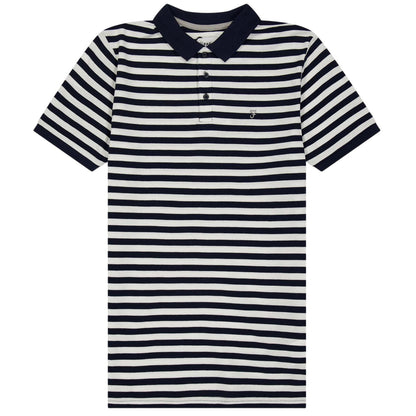 Black - Front - Farah Childrens-Kids Striped Yarn Dyed Polo Shirt