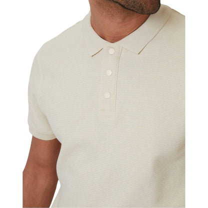 Oatmilk - Side - Threadbare Mens Caswell Polo Shirt