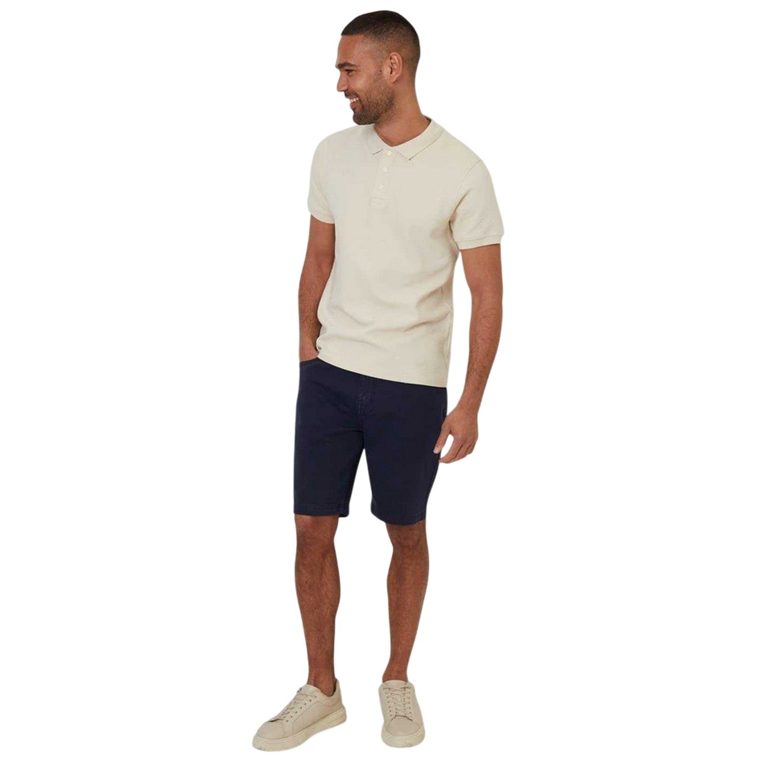 Oatmilk - Lifestyle - Threadbare Mens Caswell Polo Shirt