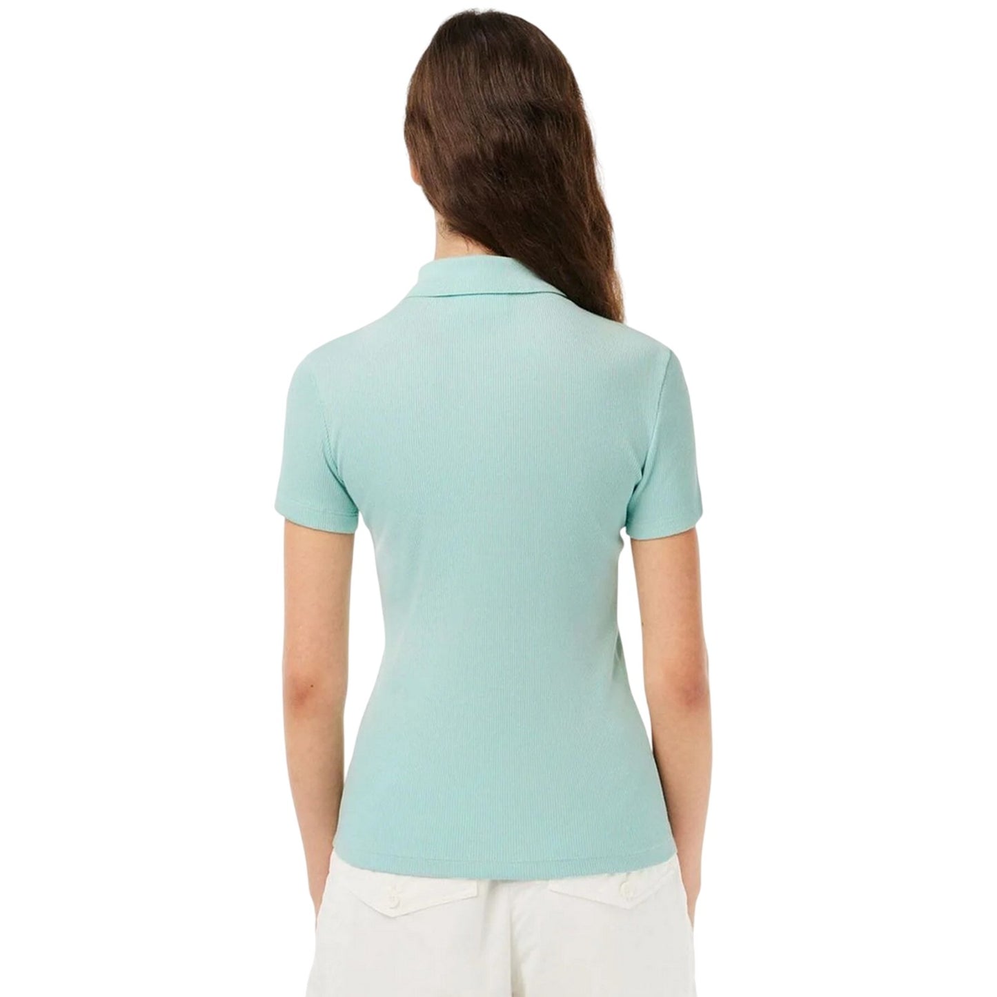 Mint - Back - Lacoste Womens-Ladies L.12.D Short-Sleeved Polo Shirt