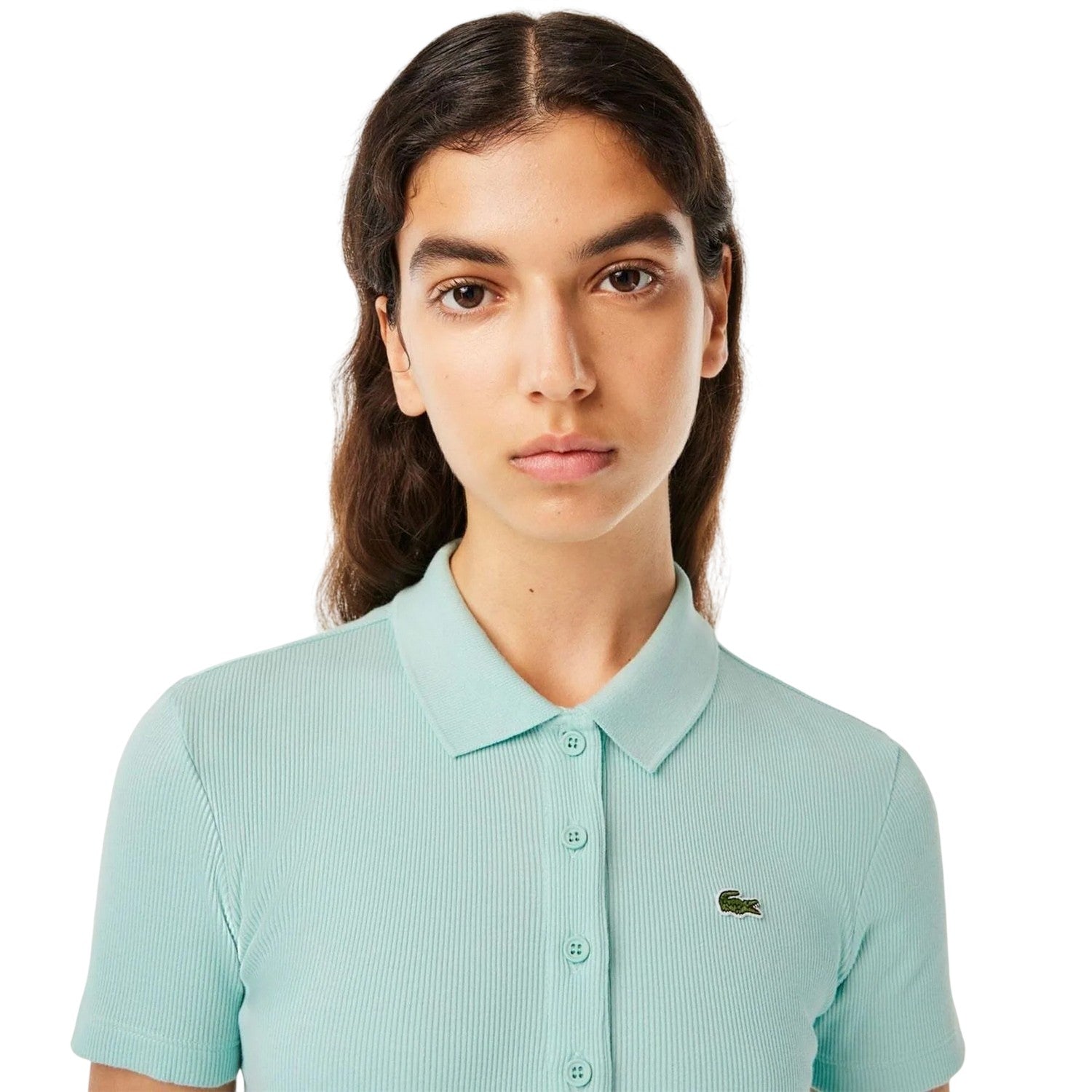 Mint - Side - Lacoste Womens-Ladies L.12.D Short-Sleeved Polo Shirt