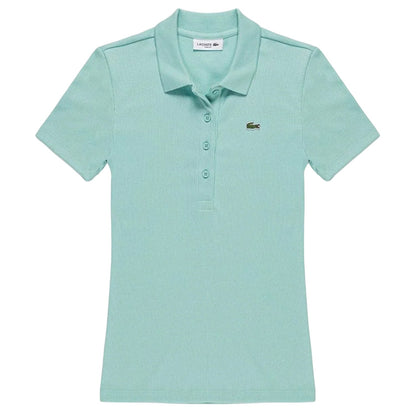 Mint - Front - Lacoste Womens-Ladies L.12.D Short-Sleeved Polo Shirt