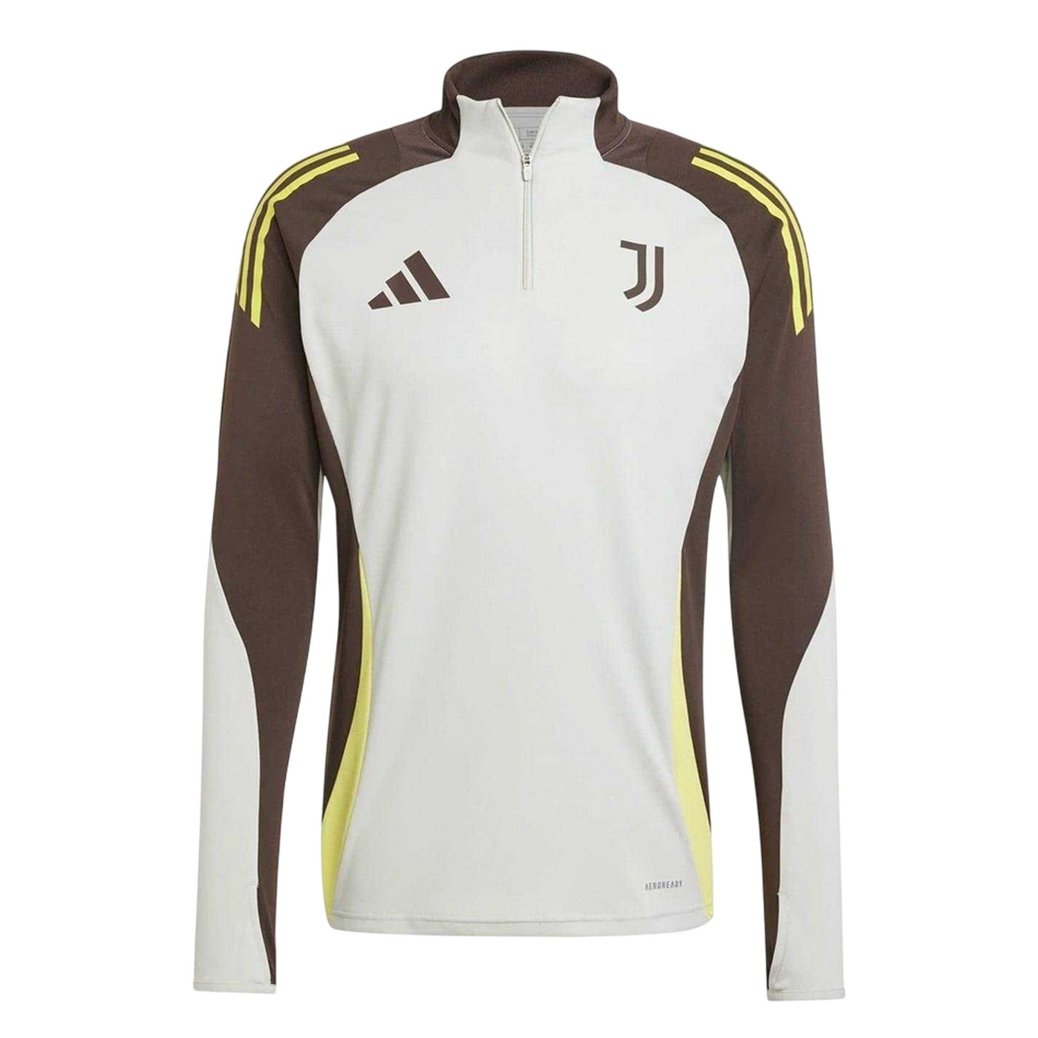 Ash White-Silver - Front - Adidas Mens 24-25 Juventus FC Training Top