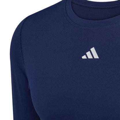 Navy Blue - Side - Adidas Mens Techfit Aeroready Long-Sleeved Training Top