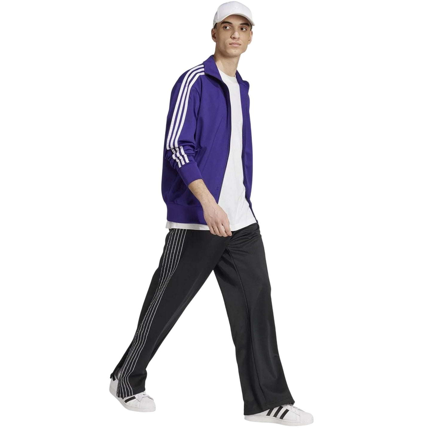 Purple - Close up - Adidas Mens Firebird Track Jacket