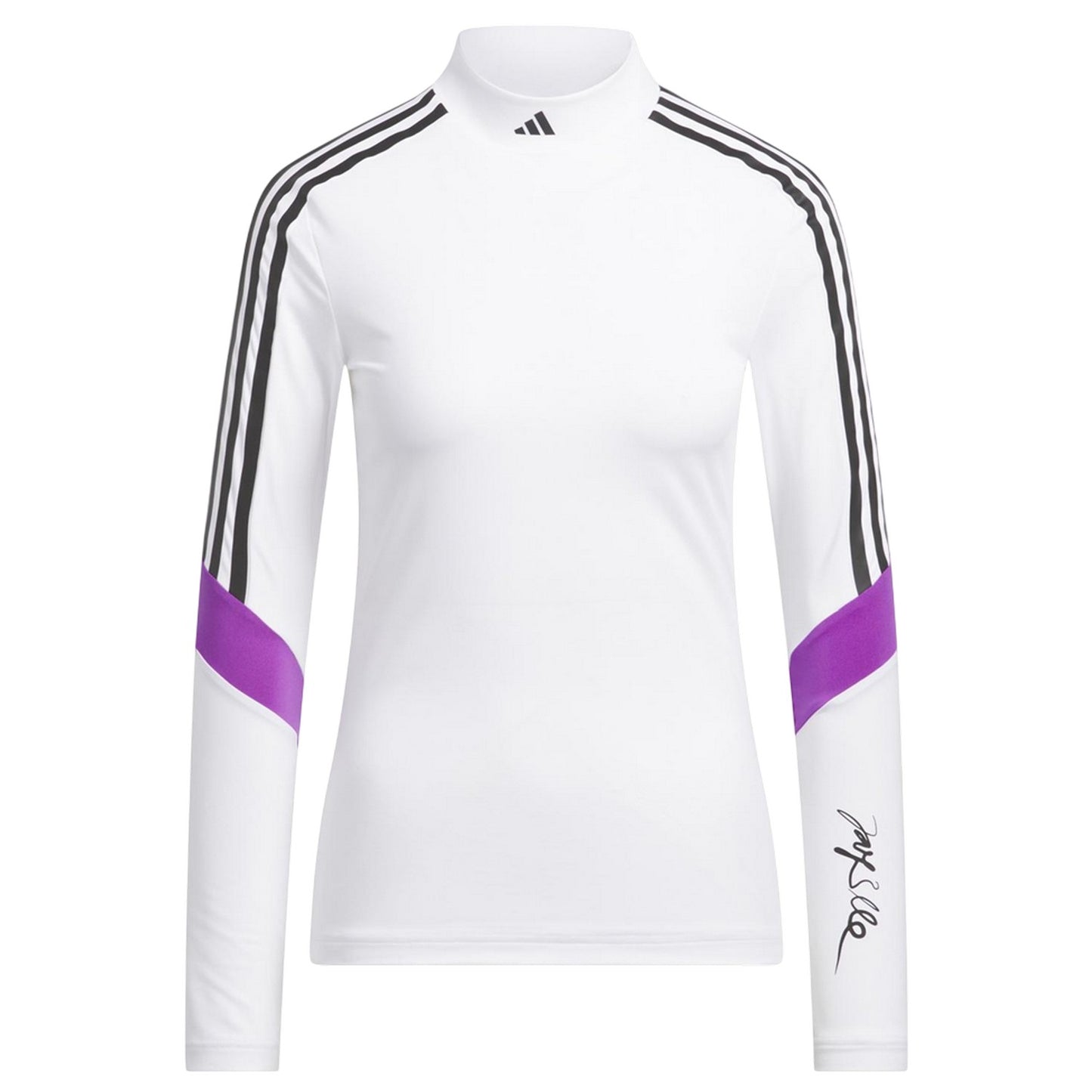 White - Front - Adidas Womens-Ladies Jay3lle Long-Sleeved Top