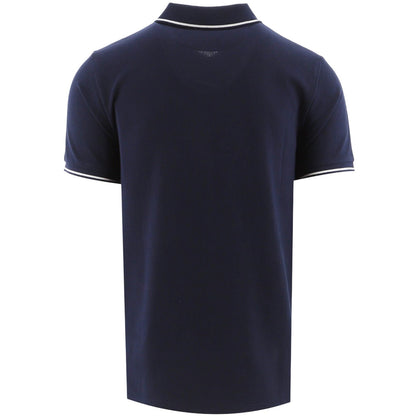 Evening Blue - Back - Gant Mens Embroidered Pique Polo Shirt