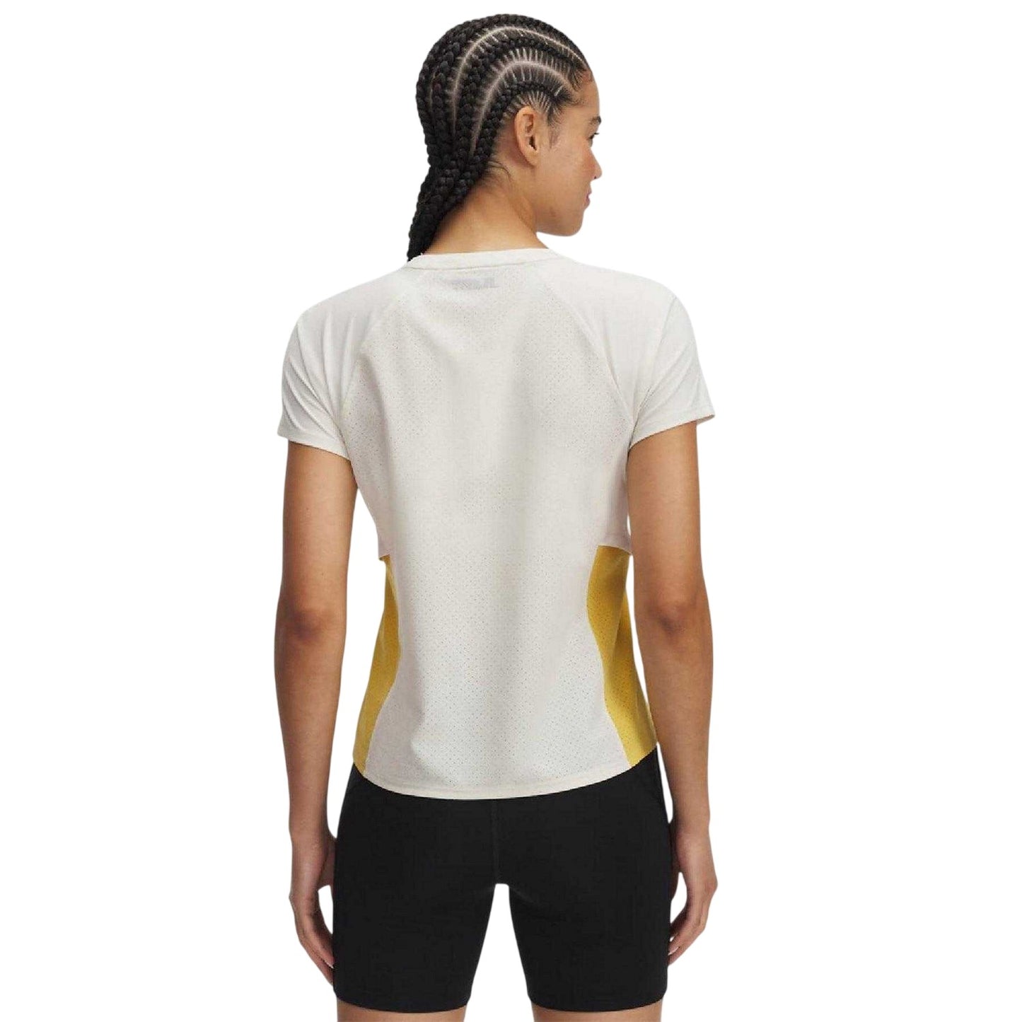 White-Yellow - Back - Under Armour Womens-Ladies Trail Run Half Zip Top
