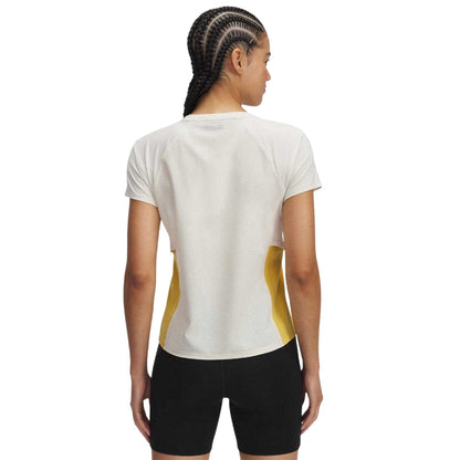 White-Yellow - Back - Under Armour Womens-Ladies Trail Run Half Zip Top