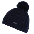Navy - Front - Regatta Childrens-Kids Luminosity III Bobble Hat