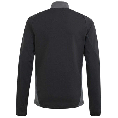 Black-Dark Grey - Back - Adidas Childrens-Kids Tiro 24 Funnel Neck Raglan Track Top