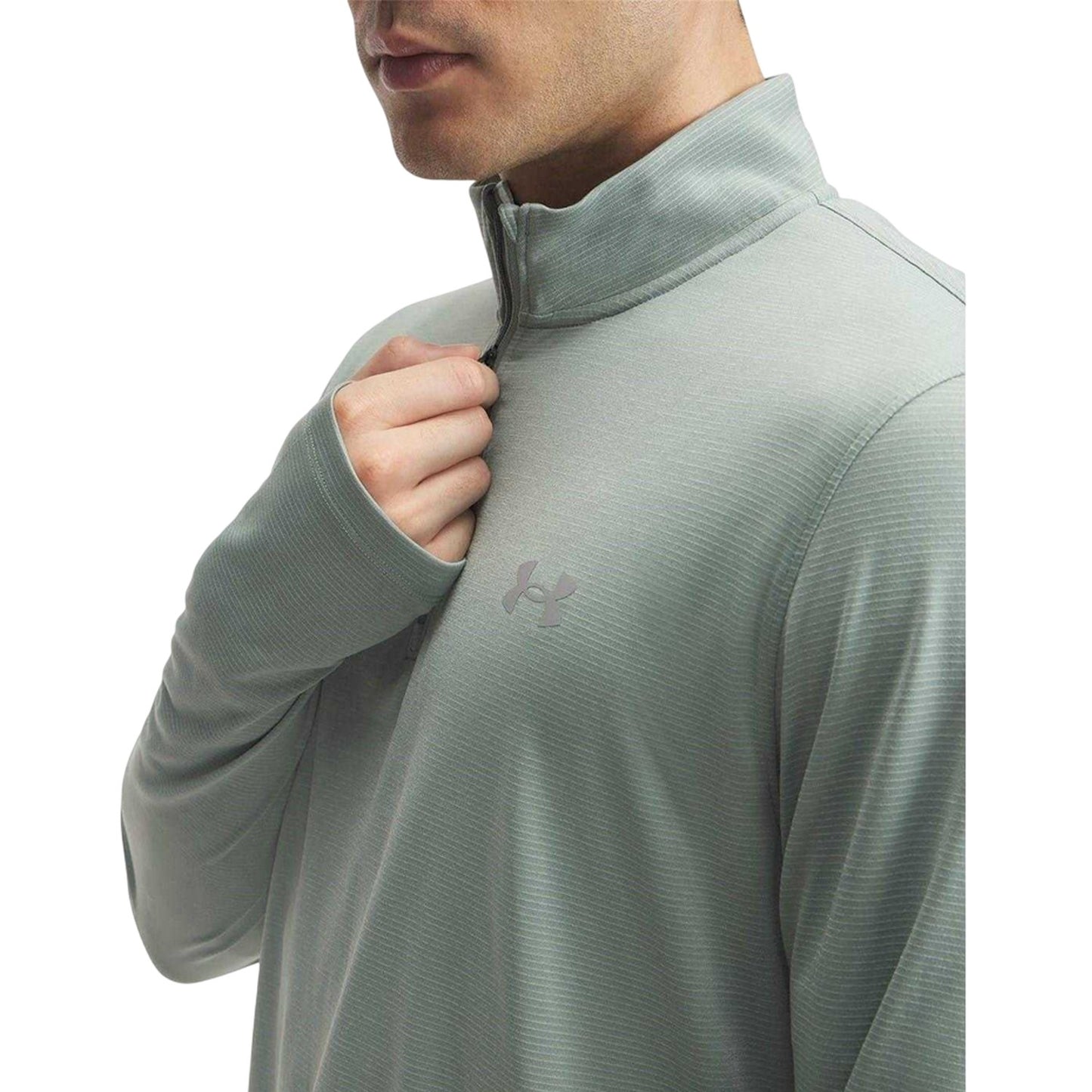 Green - Side - Under Armour Mens Launch Quarter Zip Track Top