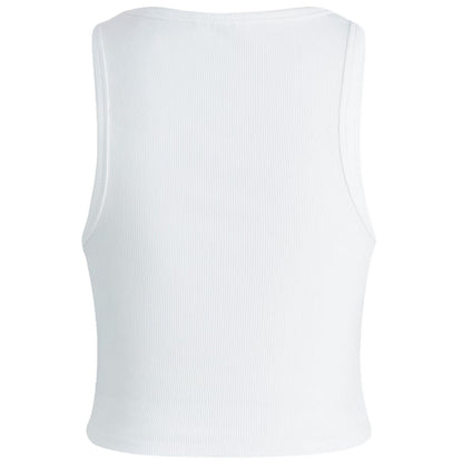 Bright White - Back - JJXX Womens-Ladies Ribbed Sleeveless Top