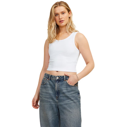 Bright White - Lifestyle - JJXX Womens-Ladies Ribbed Sleeveless Top
