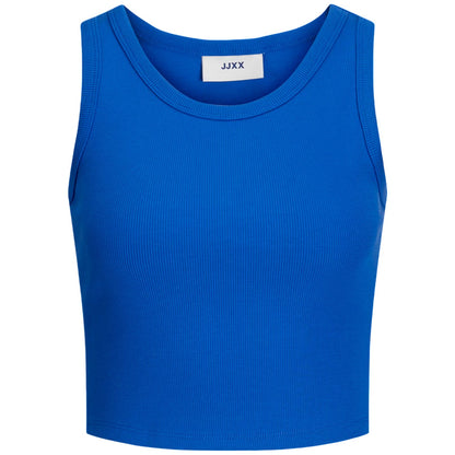 Blue - Front - JJXX Womens-Ladies Ribbed Sleeveless Top