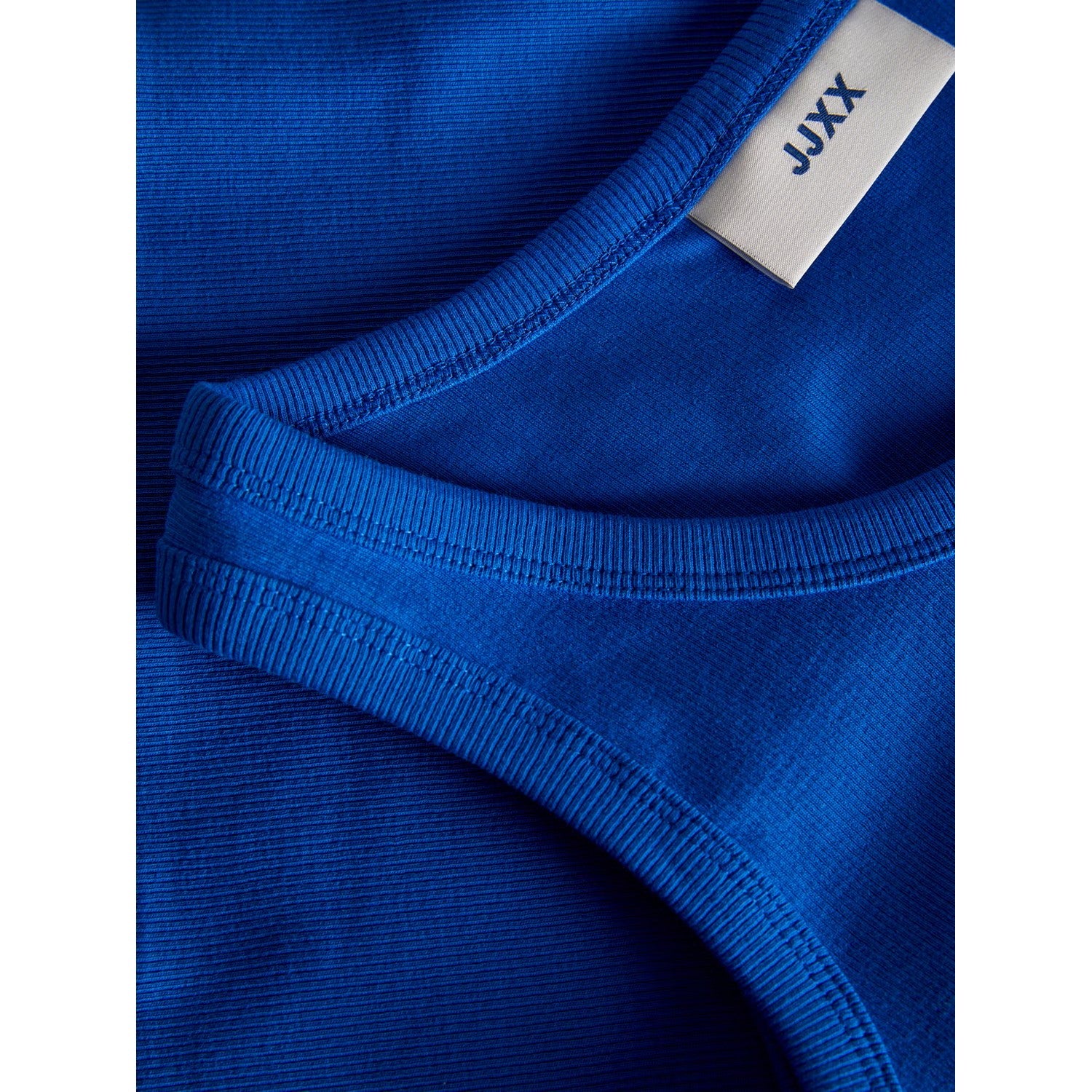 Blue - Side - JJXX Womens-Ladies Ribbed Sleeveless Top