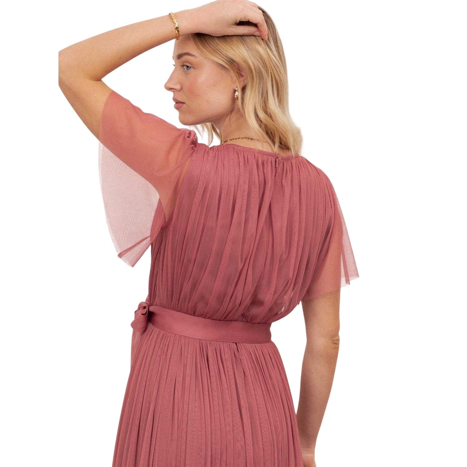 Rose - Lifestyle - Anaya With Love Womens-Ladies Wrap Fitted Flutter Bridesmaid Maxi Dress
