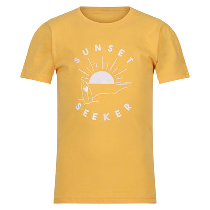 Yellow - Front - Regatta Childrens-Kids Bosley VI Sunset Seeker T-Shirt