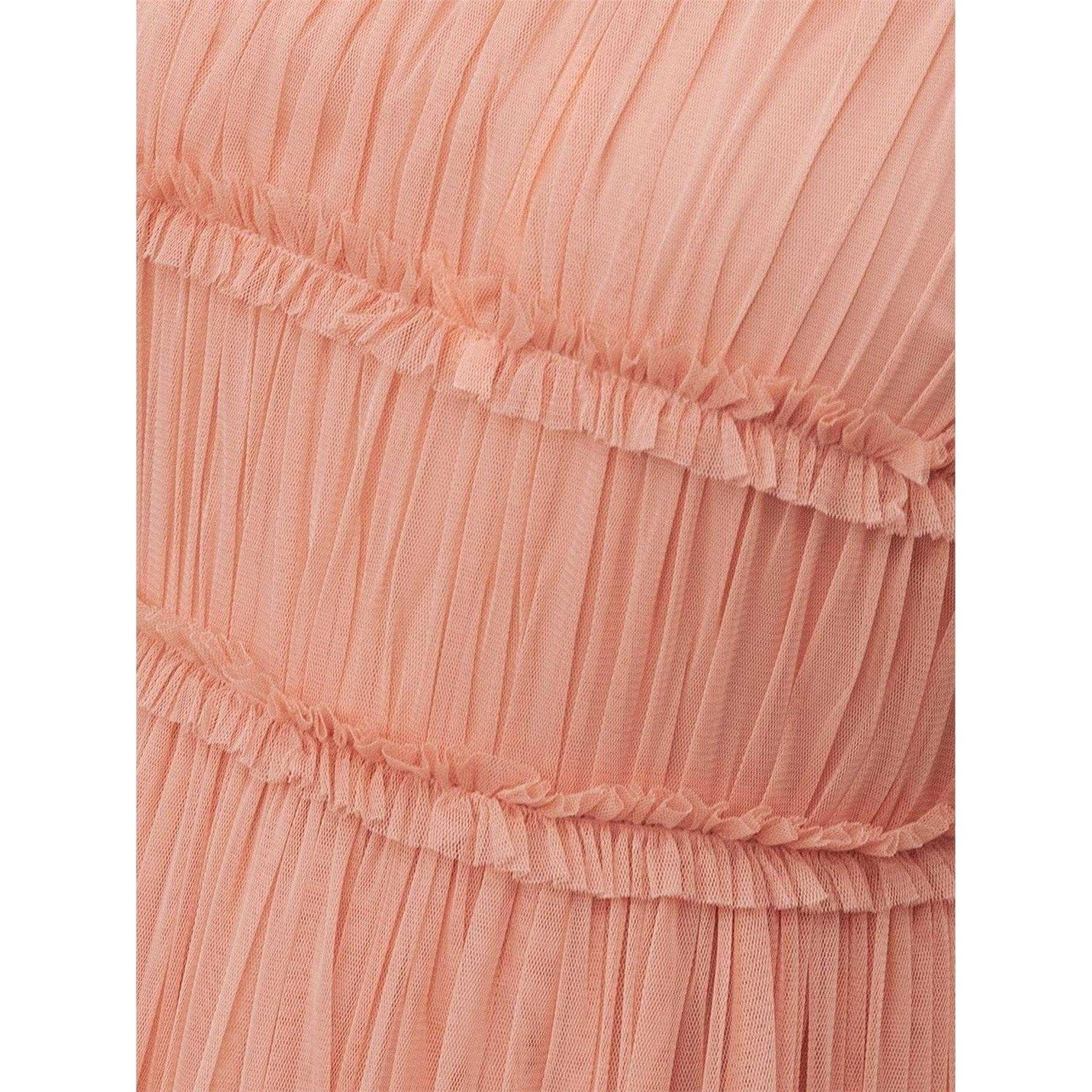 Peach - Lifestyle - Anaya With Love Womens-Ladies Ruffled Square Neck Spaghetti Strap Maxi Dress