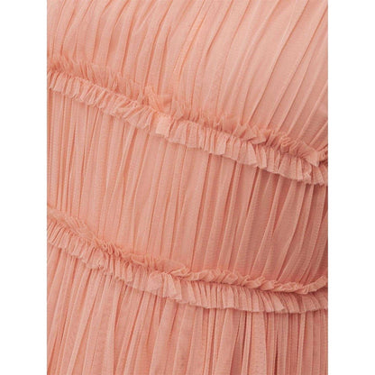 Peach - Lifestyle - Anaya With Love Womens-Ladies Ruffled Square Neck Spaghetti Strap Maxi Dress